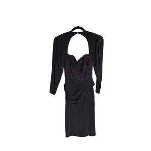 BB collections women’s vintage black and purple lace sheath dress size 4 ￼